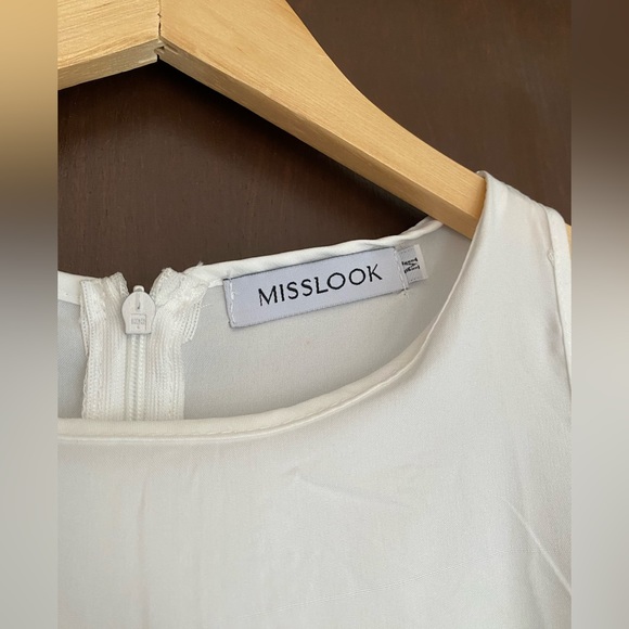 SOLD | Maxi Sleeveless White Shift Dress with Fringe and Clovers - Picture 2 of 7